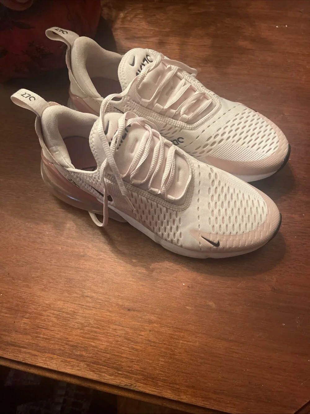 Nike Air Max 270 Light Pink White Womens size 11 Running Sneakers AH6789-604